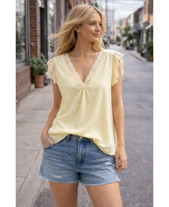 ÜBERGROSSE OBERE CAMISOLE-SPITZE PE2463 GELB