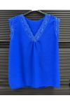 OVERSIZED CAMISOLE LACE TOP PE2463 ROYAL BLUE