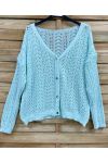 KNITTED VEST PE2437 PASTEL GREEN