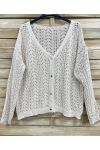 GILET MAILLE TRICOTEE PE2437 BEIGE