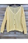 KNITTED KNITTED VEST PE2437 YELLOW