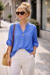 TENCEL PE2445 LIGHT BLUE BLOUSE