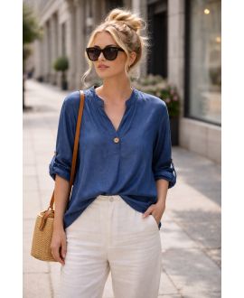 TENCEL PE2445 BLUSA BLU SCURO