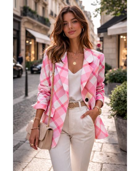 DIAMOND BLAZER PE2430 FUSHIA JACKET