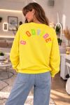 GOOD VIBES BAWEŁNIANA BLUZA SS2477 ŻÓŁTA