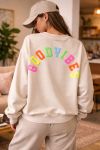 SWEAT-SHIRT COTON GOOD VIBES PE2477 BEIGE