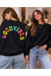 GOOD VIBES BAUMWOLLSWEATSHIRT SS2477 SCHWARZ