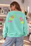 GOOD VIBES BAUMWOLLSWEATSHIRT SS2477 PASTELGRÜN