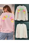 BUENA VIBRA SUDADERA DE ALGODÓN SS2477 ROSA