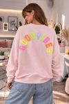 GOOD VIBES BAWEŁNIANA BLUZA SS2477 RÓŻOWA