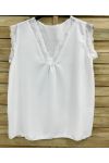 CAMISOLA TOP DE ENCAJE OVERSIZE PE2463 BLANCO