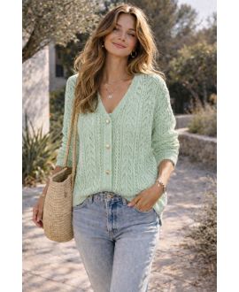 Vet a maglia PE2437 VERDE PASTELLO