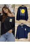 DEVANR/BACK SMILE SWEATSHIRT PE26743 ZWART