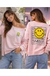 SMILE DEVANR/BACK SWEATSHIRT PE26743 PINK