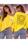 BLUZA DEVANR/BACK SMILE PE26743 ŻÓŁTA