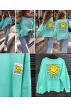 DEVANR/BACK SMILE SWEATSHIRT PE26743 PASTELLGROEN