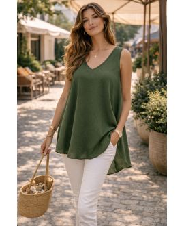 PE5188 GREY FLARED TOP