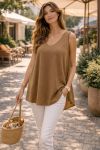 PE5188 TOP ACAMPANADO CAMEL