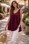 PE5188 BURGUNDY EVASed TOP