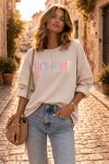 BOHEMIEN GLINSTEREND PE26775 BEIGE SWEATSHIRT