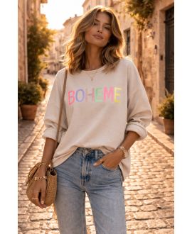 PURPURINA BOHEMIA PE26775 SUDADERA BEGE