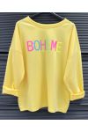 BOHEMIEN-GLITZER-PULLOVER PE26775 GELB