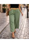 PLUS SIZE TROUSERS 2 POCKETS BELT PE26809 KHAKI