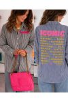 ICONICA PE26798 CAMICIA A RIGHE NERE
