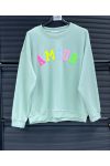 LOVE SWEATSHIRT PE26784 PASTELGROEN