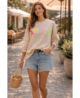LOVE PE26784 BEIGE SWEATSHIRT