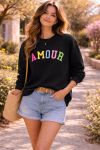 LOVE SWEATSHIRT PE26784 ZWART