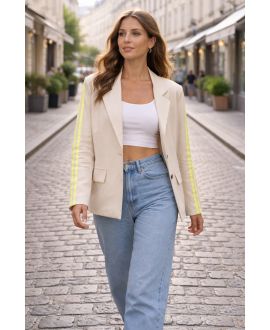 KURTKA BLAZER PE26764 BEŻOWA