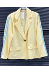 CHAQUETA DE 2 RAYAS PE26764 AMARILLO