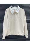 POLOKRAGEN-PULLOVER PE26836 BEIGE
