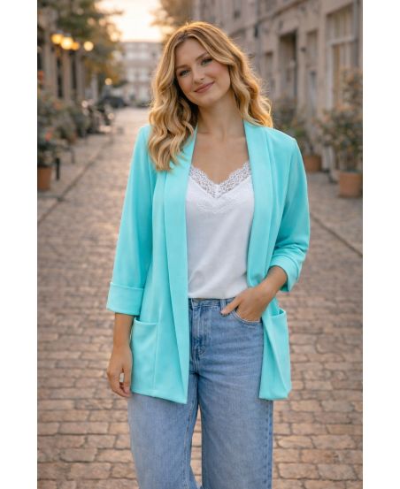 KURTKA S/M PE26864 PASTELOWEJ ZIELENI