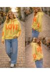 LOVE PE26878 HOODIE YELLOW