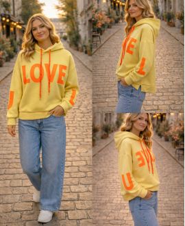 IK HOU VAN PE26878 HOODIE GEEL