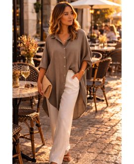 ÜBERGROSSES PE2138 TAUPE-SHIRT