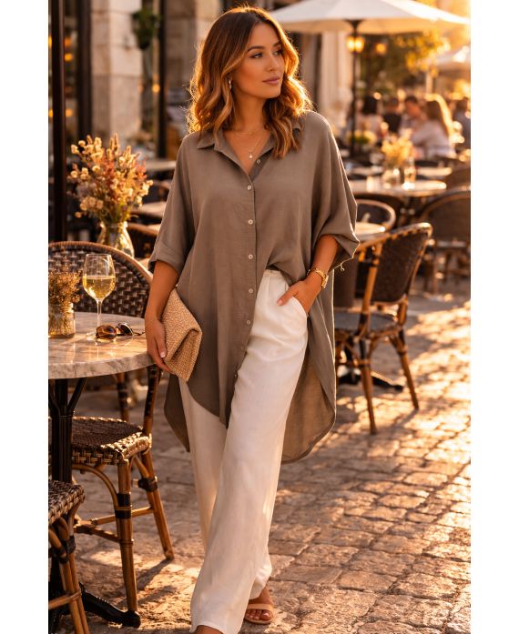 ÜBERGROSSES PE2138 TAUPE-SHIRT