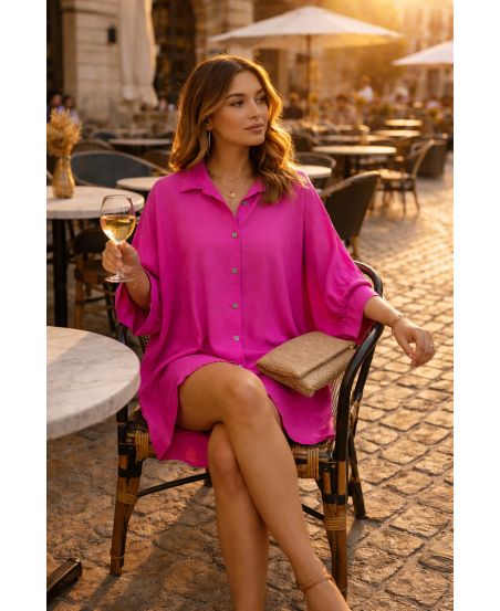 OVERSIZED PE2138 FUSHIA SHIRT