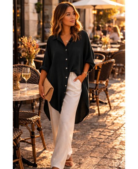 CAMISA OVERSIZE PE2138 NEGRA