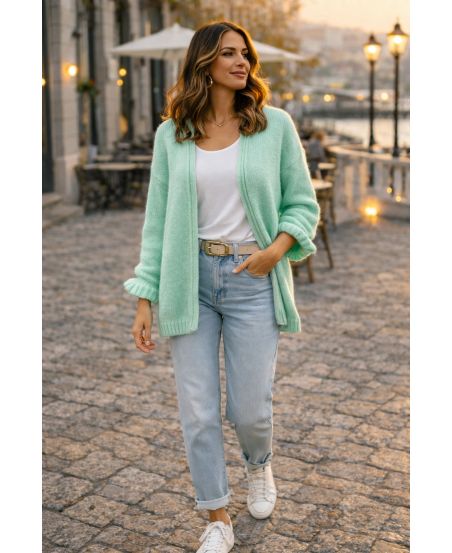 SOFT KNIT CARLET PE260818 PASTEL GREEN