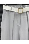 PANTALONES FLUIDOS CON CINTURILLA PE26883 GRIS