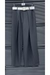 PANTALONI FLUENTI CON CINTURA NERA PE26883