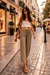 2-POCKET BELT TROUSERS PE26890 TAUPE