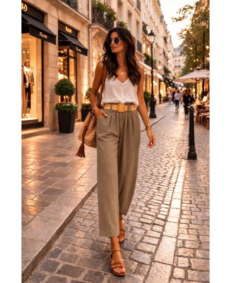 2-ZAK BROEK PE26890 TAUPE