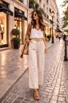PANTALON 2 POCHES CEINTURE PE26890 BEIGE