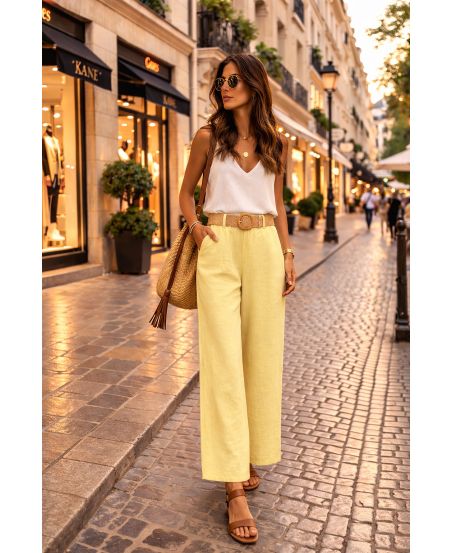 2-TASCHEN-GÜRTELHOSE PE26890 GELB