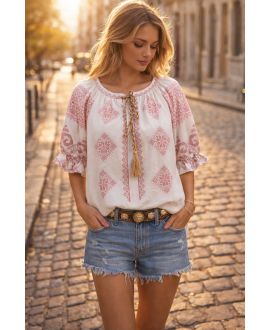 BEDRUKTE DASTOP PE260524 ROZE