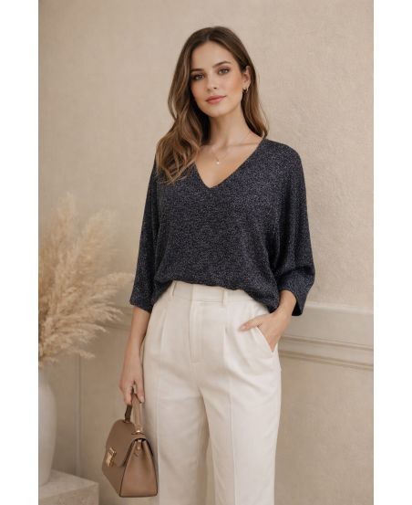 PULL CHIC LUREX PE260535 NOIR